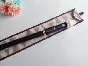  assembly Tama . inserting ...! фlto recorder case!BIG ribbon * ivory for girl chopsticks inserting stick inserting 