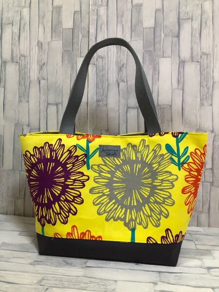 トートバッグ 帆布 ハンドメイド 花柄