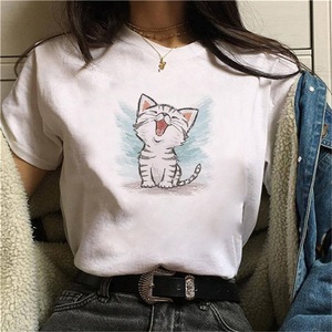 □猫ちゃんが可愛い♪プリントTシャツ☆子猫ちゃん☆白★S M L 2L 3L 4L★ネコ CAT 動物 アニマル☆レディース◆新品未使用◆☆送料0円☆