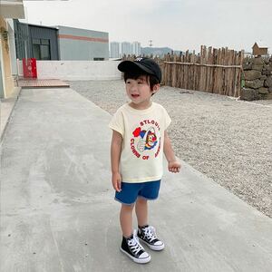 半袖Tシャツ Tee キッズ　子供服　白　ホワイト　ピエロ　