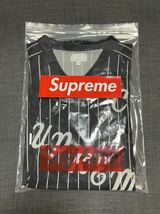 送料無料 M 黒 Supreme A.D Baseball Jersey Black 17SS シュプリーム ベースボールシャツ ジャージー box logo ボックスロゴ ステッカー_画像2