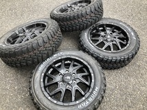 4本セット送料無料 NITRO POWER DERINGER デリンジャー 17X6.5 6/139.7 ブラック MUDSTAR radial M/T 215/60R17 ハイエース ホワイトレター_画像9