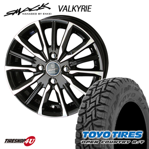 数量限定 4本セット 共豊 SMACK VALKYRIE 14x4.5J 4/100 45 SBP トーヨー オープンカントリー RT R/T 155/65R14 アルト ワゴンR ハイゼット