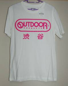 【新品未使用】OUTDOOR PRODUCTS APPAREL 渋谷 Tシャツ ホワイト 蛍光 Mサイズ アウトドアプロダクツ 限定 東京 記念 半袖 ロゴ