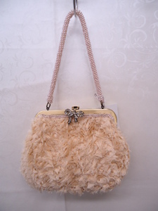 [KCM]sta-302* unused goods *[ADIEU TRISTESSE/ Adieu Tristesse ] party bag handbag beige group bulrush .fli ruby z