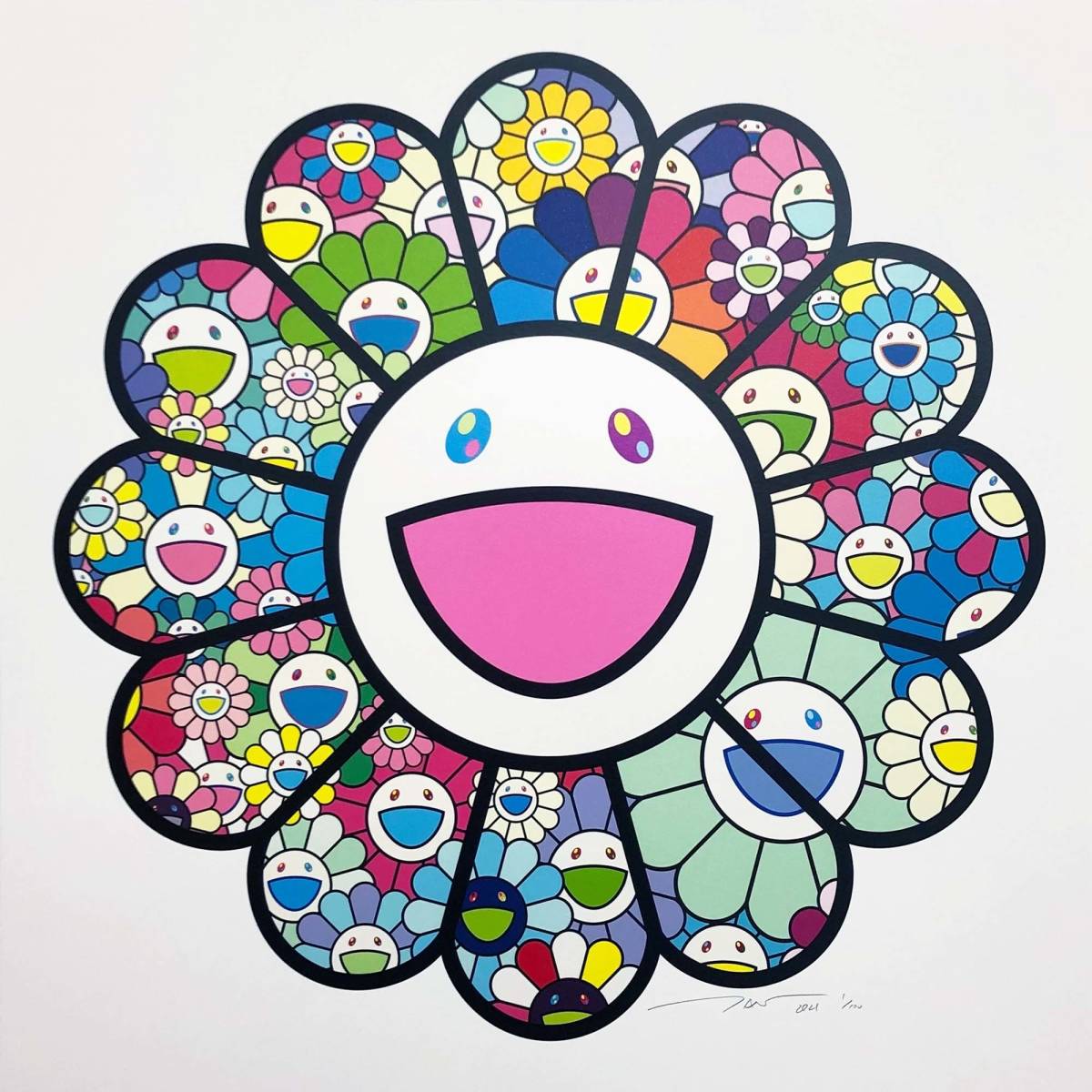 スキマ 村上隆 108つ煩悩MURAKAMI.FLOWERS (ポスター作品) のみお