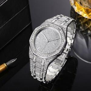  Kirakira jewelry wristwatch luxury CZ diamond silver 
