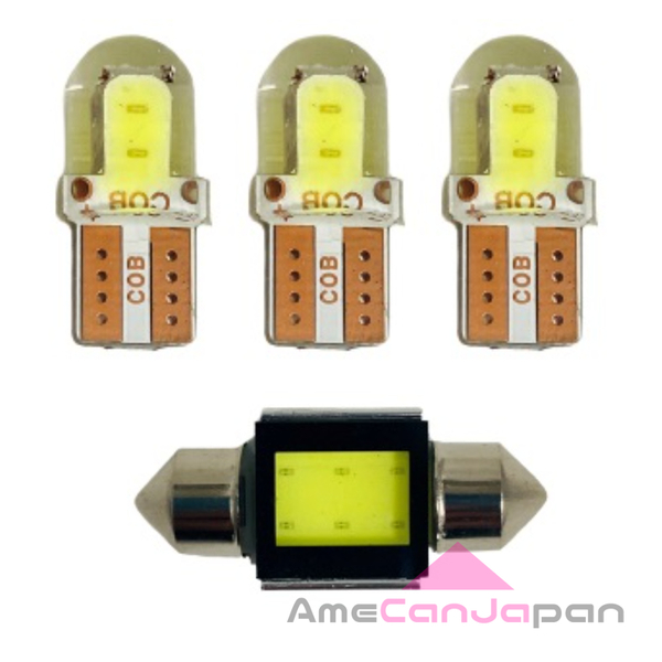 AmeCanJapan YD/YE21S 新型 エスクード LED ルームランプ ウェッジ球セット T10 COB 全面発光 車内灯 バルブ 交換用電球 ホワイト