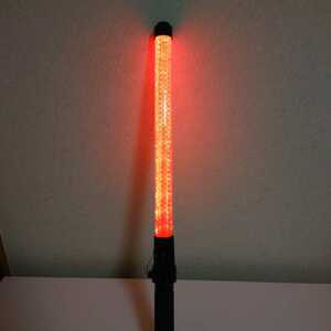 ◆新品◆赤色LED 信号灯・誘導灯 《電子ホイッスル、手元灯付》58cm 点滅、点灯切替機能付き