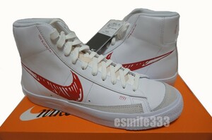 新品 2020 国内黒タグ NIKE BLAZER MID 77 SKETCH RED US9/27cm ナイキ ブレザー CW7580-100