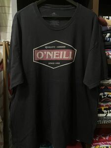 ★USA古着　英字プリント　ブランドロゴ　Ｔシャツ 黒　BLACK O’NEILL 2XL 大きいサイズ