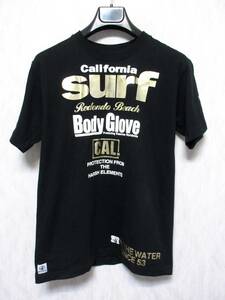 BODY GLOVE ボディグローブ Tシャツ 半袖 プリント surf redondo beach メンズ M 黒 yg1289