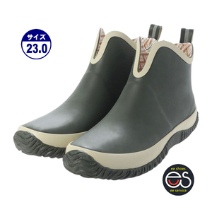 * new goods * popular *[20089-KHAKI-23.0] rubber rain boots . sweat . lining ventilation insole stylish . rain combined use man and woman use (22.5~29.0)