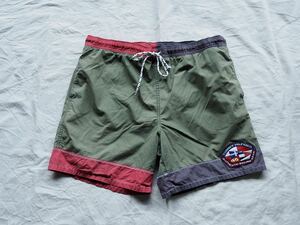 90s《SAILING GEAR》TOMMY HILFIGER ナイロン ハーフパンツ M ボードショーツ サーフパンツ 水着 ビンテージ トミー セーリングギア