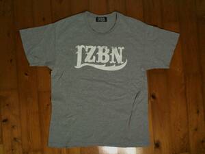 ★詳細不明・難有★レイジーボーン★LZBN★フロントロゴプリント 半袖Tシャツ LL位 グレー　灰色