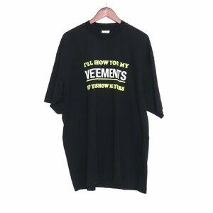 未使用 ヴェトモン VETEMENTS 22AW Show Me Your Vetements T-Shirts Tシャツ 半袖カットソー ブラック Sサイズ UA53TR230B