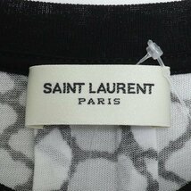 サンローランパリ SAINT LAURENT PARIS クロコダイルプリントTシャツ 半袖カットソー ホワイト/ブラック Mサイズ 393499_画像3