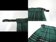 V1098:YORKLAND ヨークランド スカート/緑/9AR ウールスカート 巻きスカート チェックスカート：5_画像10
