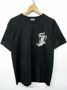 V0951：タグ付き未使用品 KNACKERED ナッカード 半袖Tシャツ/黒/M 半袖カットソー プリントT YAMAYA BRAND：35