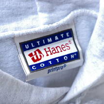 BOSTON プルオーバー パーカー フーディ 90s vintage Hanes body US-Lサイズ 染み込みプリント_画像6