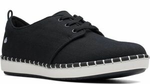 Clarks 26cm Flat sneakers light weight slip-on shoes canvas black black espa sandals Loafer boots pumps RRR59