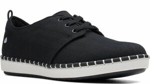 Clarks 25 см Кроссовки на плоской подошве Легкие слипоны Холст Черный Черный Espa Mr./Ms. Loafers Сапоги Туфли-лодочки RRR59