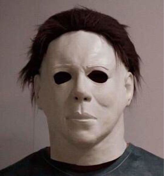 【新品未使用】恐怖ハロウィン ホラーマスク 被り物 白塗り