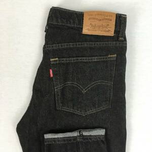 【美品 90s】Levi's リーバイス 626-53 日本製 90年 ブラック デニム テーパード ジーンズ W31 パンツ 革パッチ ジップフライ