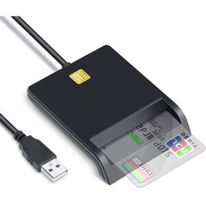 型ICカードリーダーライタ ICチップのついた住民基本台帳カード 国税電子申告・納税シ ステム e-Tax(ブラック)