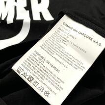 L 新品 2022SS コムデギャルソンシャツ プリント 半袖 Tシャツ メンズ 黒 ブラックFI-T007 COMME des GARCONS SHIRT SPRING SUMMER_画像4