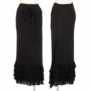  Jean-Paul Gaultier soleil Jean Paul GAULTIER SOLEIL hem gya The - frill power ne trap skirt black M [ lady's ]