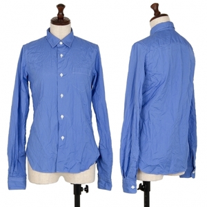  Junya Watanabe Comme des Garcons wrinkle processing white stitch shirt light blue XS [ lady's ]