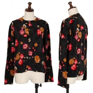  Toriko Comme des Garcons tricot COMME des GARCONS floral wool knitted cardigan charcoal M rank [ lady's ]