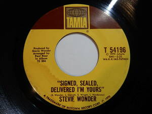 Stevie Wonder Signed, Sealed, Delivered I'm Yours / I'm More Than Happy Tamla US T 54196 200197 SOUL ソウル レコード 7インチ 45