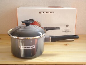 ルクルーゼ EOS ソースパン 16cm フリント■片手鍋 ホーロー 新品 グレー 灰色