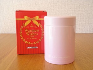 ルクルーゼ ステンレス スープジャー 350ml シフォンピンク■非売品 フードポット 新品 フードコンテナー 保温