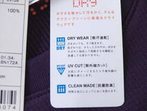 ♪服4666♪ 半袖　ドライメッシュクルーネックＴシャツ　吸汗速乾　抗菌防臭 UNIQLO ユニクロ サイズS 胸囲80-88 未使用品 ～iiitomo～_画像8