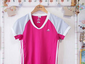 ♪服4705♪ レディース　半袖　Ｔシャツ（スポーツ） adidas アディダス サイズＬ Used ～iiitomo～