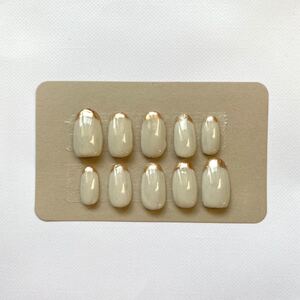 【オーダー用】ネイルチップ ハンドメイド ニュアンスネイル 付け爪 ジェルネイル フレンチネイル シンプル