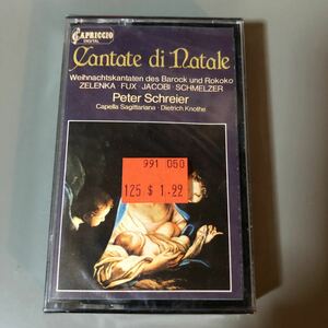 ペーター・シュライアー　CANTATE DI NATALE 輸入盤カセットテープ【未開封 新品】▲