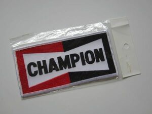 【大きめ】CHAMPION チャンピオン アメ車 長方形 オイル ガソリン メーカー ロゴ ワッペン/ F1 レーシング 自動車 整備 作業着 ④ 54