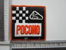 ビンテージ POCONO ポコノ レーシング チェッカーフラッグ ロゴ ワッペン/デッドストック レーシング F1 自働車 カスタム アメリカ 58_画像9