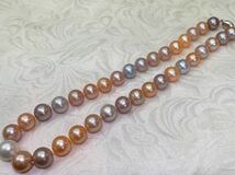 南洋真珠貴重な色合い！12-14mm大珠 天然 Pearl jewelry マルチカラー 天然無調色_画像5