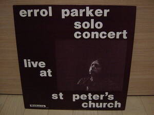 LP[JAZZ] ERROL PARKER SOLO CONCERT LIVE AT ST PETER'S CHURCH エロール・パーカー