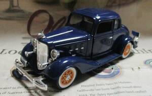 * out of print *NMMM*1/32*1933 Chevrolet Two Passenger Five Window Coupe blue ≠ Franklin Mint 