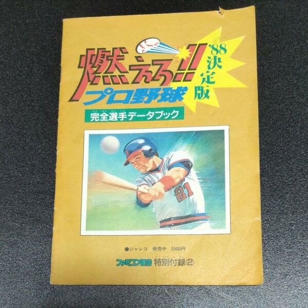 【激レア】燃えろプロ野球'88決定版　完全選手データブック