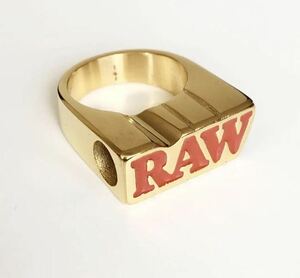 ◆送料無料◆新品　RAW 正規品　スモーキングリング　ゴールド　US9号 手巻きタバコ　指輪　ゆびわ