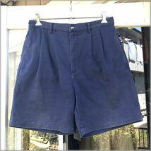 ★トミーヒルフィガー　90s　2タック　コットン　ショーツ　ショートパンツ　size 33★検 ビンテージ 古着 アメリカ_画像1