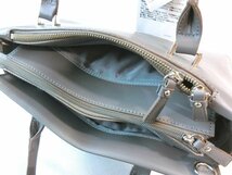 ■トランスワーク【美Bag】4層ハンドバッグ ショルダーストラップ付 グレー■_画像9