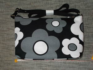 MARY QUANT black daisy print shoulder bag tag attaching unused goods 